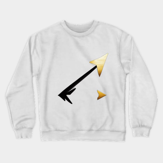 Golden Arrow Cursor T-Shirt Design No. 532 Crewneck Sweatshirt by cornelliusy